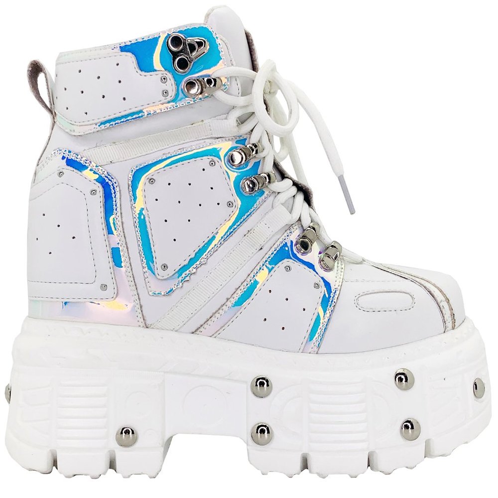 NEW Anthony Wang X LASR Exclusive Mangosteen 05 Digital Dream Platform Wedges - Picture 5 of 6